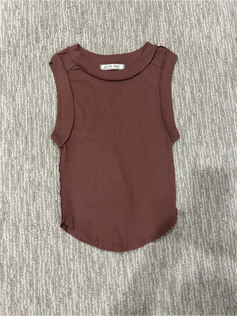We the Free Free People Ribbed Tank Top NWOT- Brown